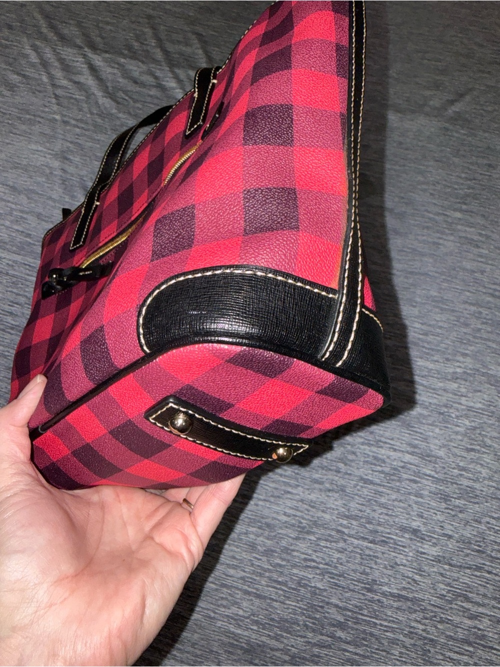 Dooney & Bourke Pink Black Tucker Tote - Picture 8 of 11